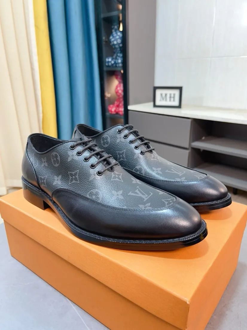 Men's shoes 💰540🌹🌹 [LV] Louis Vuitton's popular casual leather shoes 🎖Fashionable and elegant 🎖🎖Material: Original imported cowhide open edge beads, washed cowhide leather lining, original molded rubber outsole, high-end and classy, ​​elegant quality, instantly transforming into a handsome man ❤❤Standard\nNumber of sizes: 39-44, 38 45 46 customized